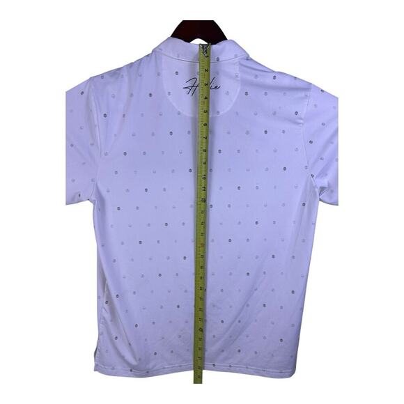 Hoolie Golf Polo Shirt White Size Medium Skulls Made in the USA - Picture 9 of 12